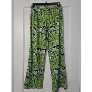 Seattle Seahawks NFL Team Apparel Unisex Flannel Pajama Bottoms Drawstring Small